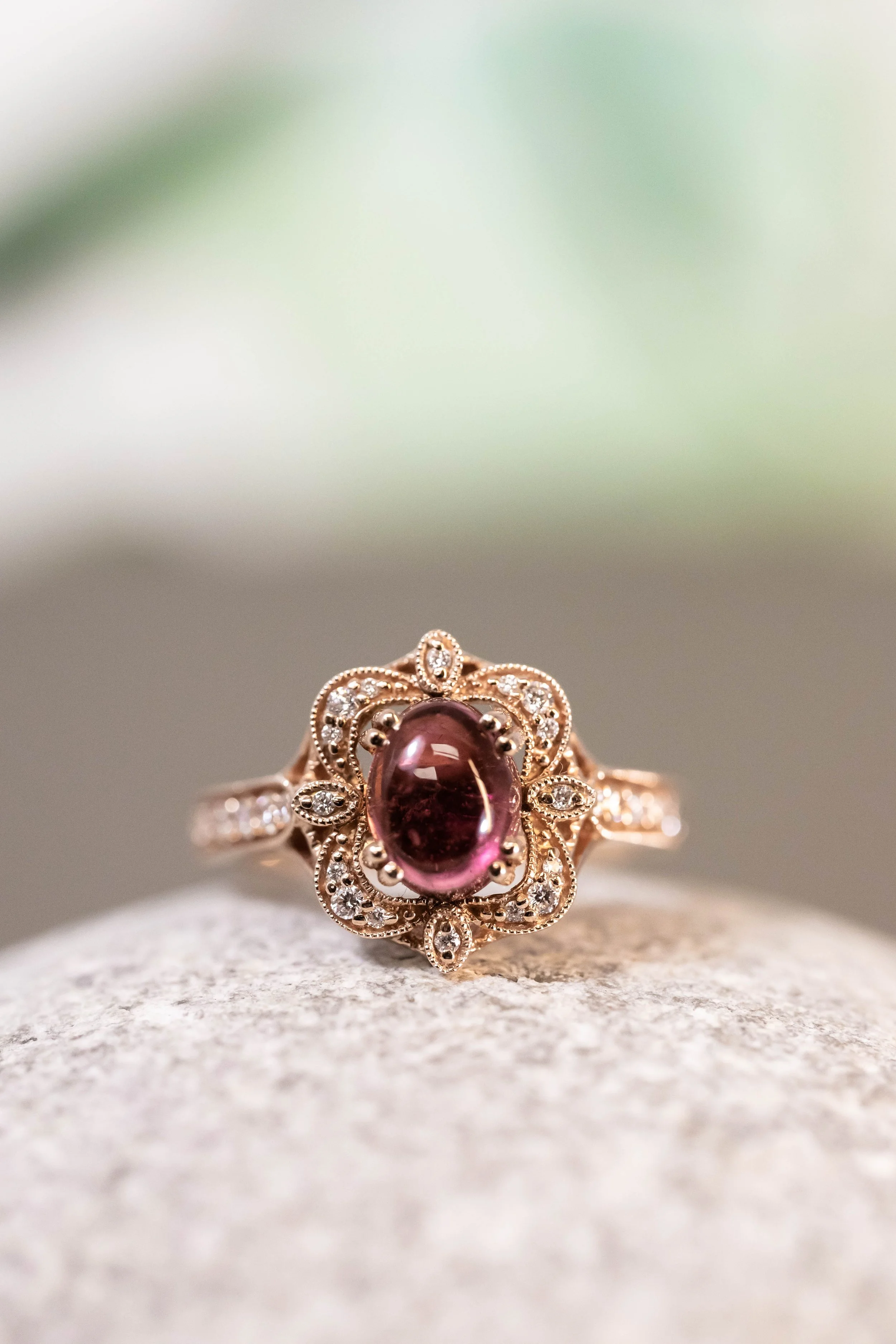 Antique rose 2025 gold ring